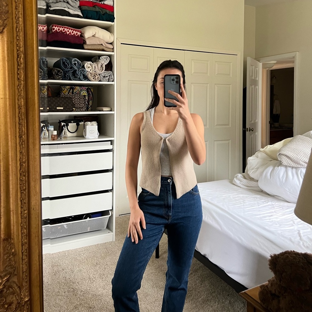 Cream Knit Vest